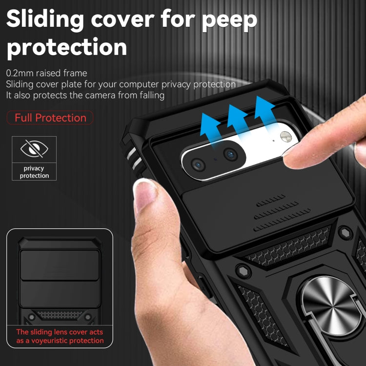 For Google Pixel 7 5G Sliding Camshield Holder Phone Case(Black) - Google Cases by PMC TechLife | Online Shopping South Africa | PMC TechLife