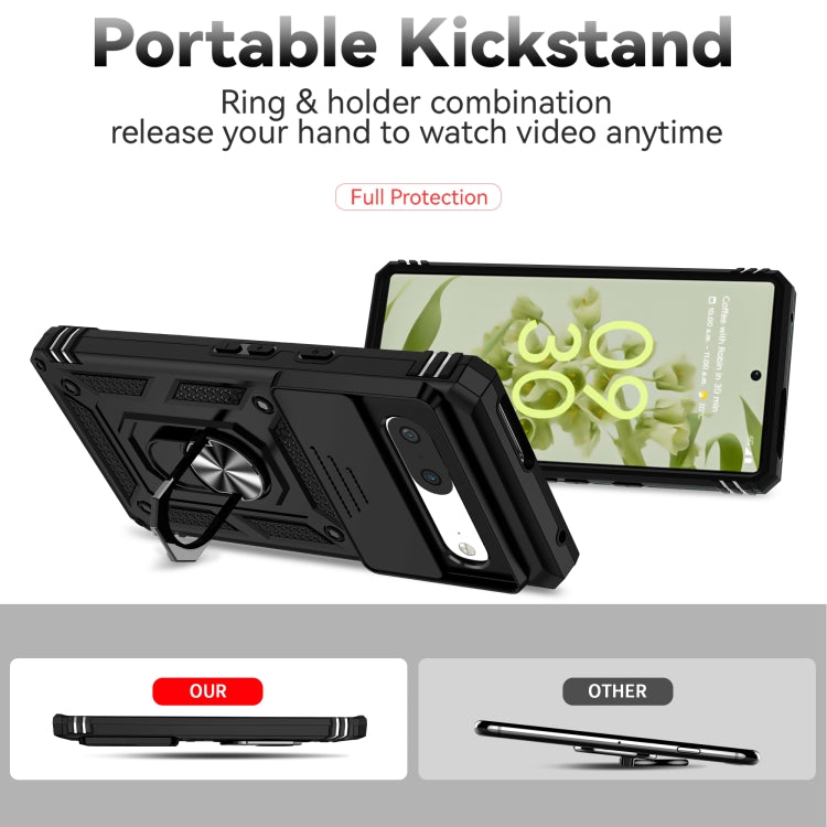 For Google Pixel 7 5G Sliding Camshield Holder Phone Case(Black) - Google Cases by PMC TechLife | Online Shopping South Africa | PMC TechLife