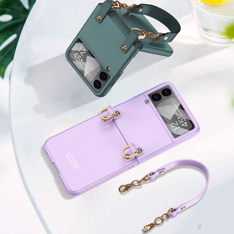 For Samsung Galaxy Z Flip3 5G GKK Integrated Ultra-thin Handbag Phone Case(Purple) - Galaxy Phone Cases by GKK | Online Shopping South Africa | PMC Jewellery