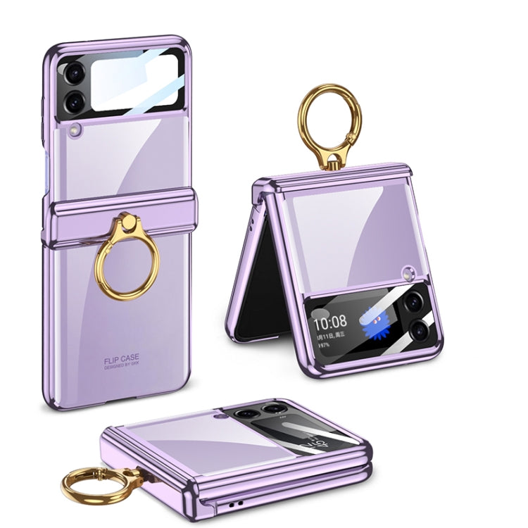 For Samsung Galaxy Z Flip4 GKK Magnetic Folding Phantom Rotary Phone Case with Ring Holder(Purple) - Galaxy Z Flip4 5G Cases by GKK | Online Shopping South Africa | PMC Jewellery