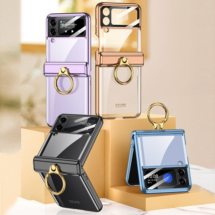 For Samsung Galaxy Z Flip4 GKK Magnetic Folding Phantom Rotary Phone Case with Ring Holder(Black) - Galaxy Z Flip4 5G Cases by GKK | Online Shopping South Africa | PMC TechLife
