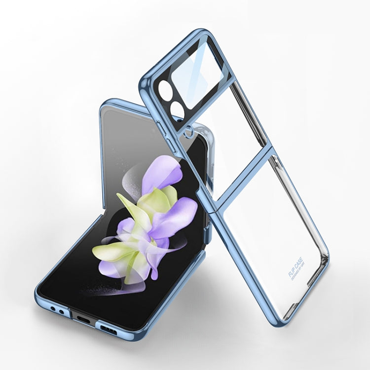 For Samsung Galaxy Z Flip4 GKK Integrated Electroplating All-inclusive Phone Case(Blue) - Galaxy Z Flip4 5G Cases by GKK | Online Shopping South Africa | PMC TechLife | Buy Now Pay Later Mobicred