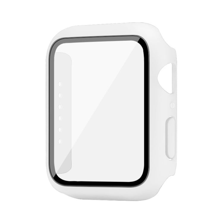 For Apple Watch Series 9 / 8 45mm imak PC Frame Case with Tempered Glass Film(White) - Watch Cases by imak | Online Shopping South Africa | PMC TechLife | Buy Now Pay Later Mobicred