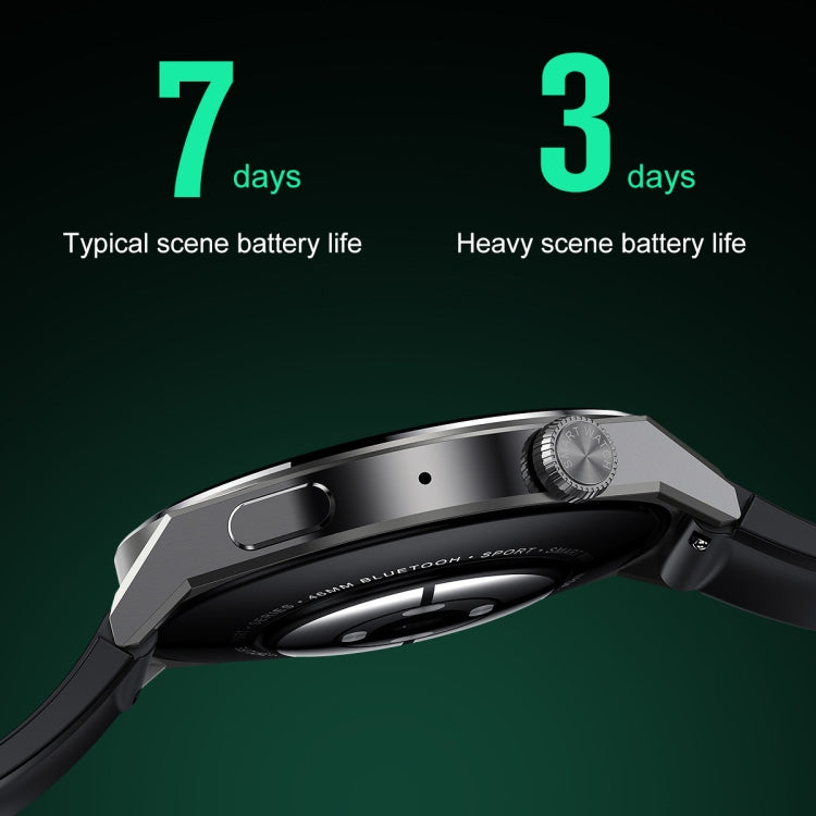 Ochstin 5HK46P 1.36 inch Round Screen Leather Strap Smart Watch with Bluetooth Call Function(Black) - free shipping - PMC TechLife - Order now!