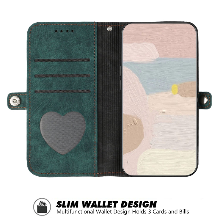 For Samsung Galaxy A21s Side Buckle Double Fold Hand Strap Leather Phone Case(Dark Green) - free shipping - PMC TechLife - Order now!