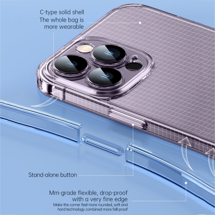 For iPhone 14 Plus SULADA Crystal Steel Series TPU Transparent Phone Case(Black) - iPhone 14 Plus Cases by SULADA | Online Shopping South Africa | PMC TechLife