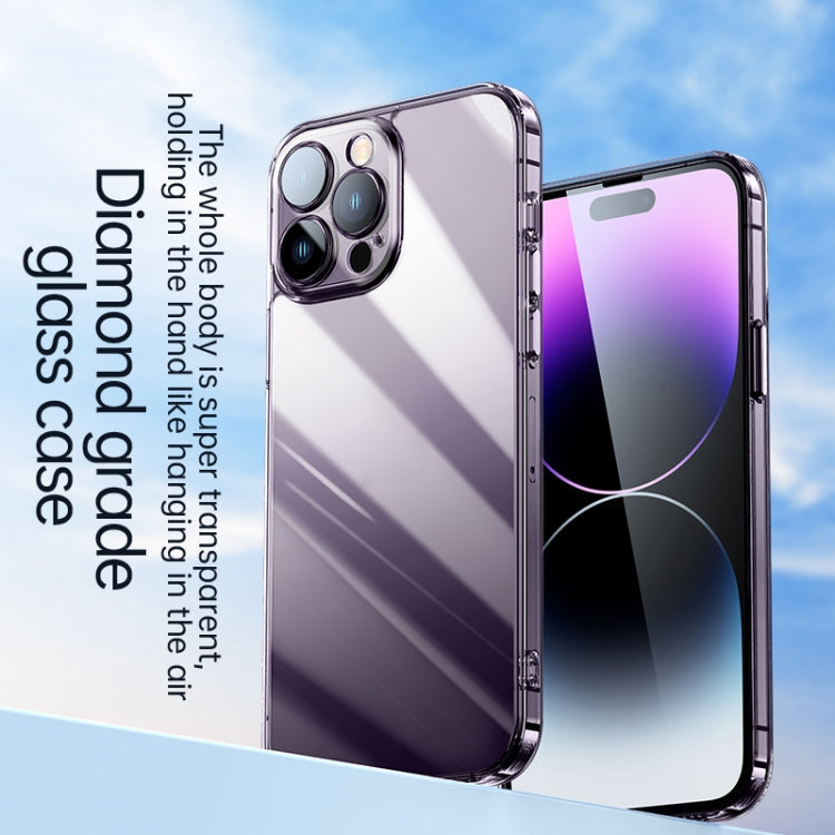 For iPhone 14 Pro SULADA Crystal Steel Series TPU Transparent Phone Case(Blue) - iPhone 14 Pro Cases by SULADA | Online Shopping South Africa | PMC TechLife | Buy Now Pay Later Mobicred