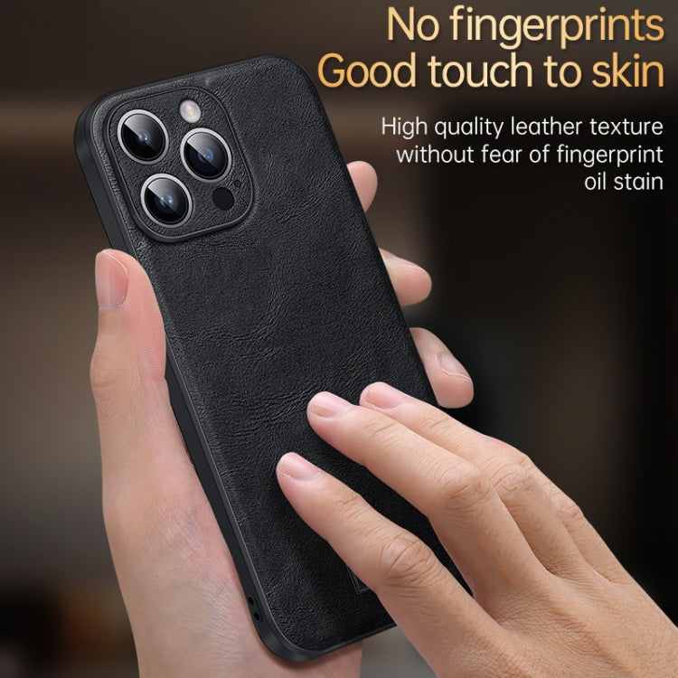 For iPhone 14 SULADA Shockproof TPU + Handmade Leather Phone Case(Orange) - iPhone 14 Cases by SULADA | Online Shopping South Africa | PMC TechLife