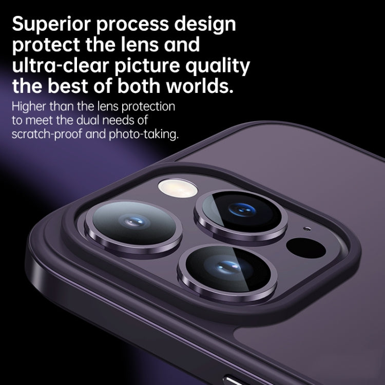 For iPhone 14 Pro SULADA Metal Frame + Nano Glass + TPU Phone Case(Champagne Gold) - free shipping - PMC TechLife - Order now!