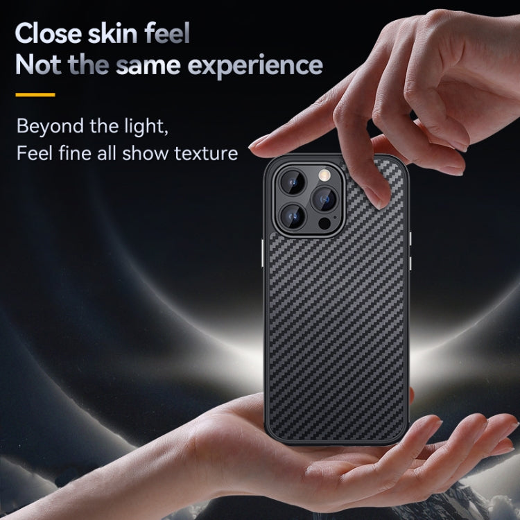 For iPhone 14 Pro Max SULADA Carbon Fiber Textured Shockproof Metal + TPU Frame Case(Black) - iPhone 14 Pro Max Cases by SULADA | Online Shopping South Africa | PMC TechLife | Buy Now Pay Later Mobicred