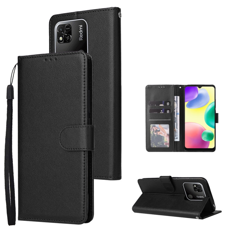 For Xiaomi Redmi 10C Multifunctional Horizontal Flip Leather Case with Three Card Slot(Black) - free shipping - PMC TechLife - Order now!