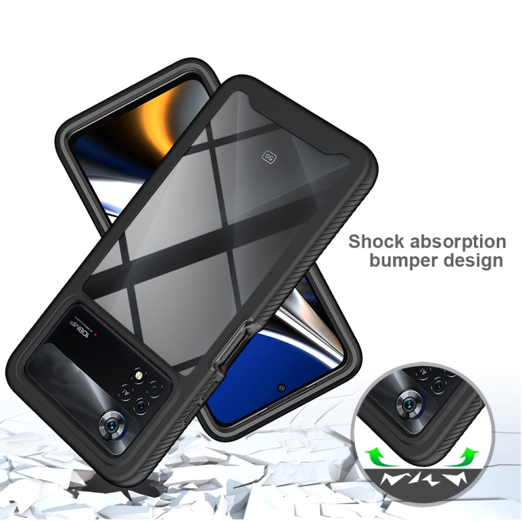 For Xiaomi Poco X4 Pro 5G Starry Sky Full Body Hybrid Shockproof Phone Case(Red) - free shipping - PMC TechLife - Order now!
