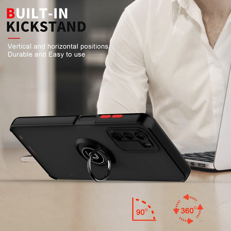 For ZTE Blade V40 Vita Q Shadow 1 Series TPU + PC Phone Case with Ring(Black+Red) - free shipping - PMC TechLife - Order now!