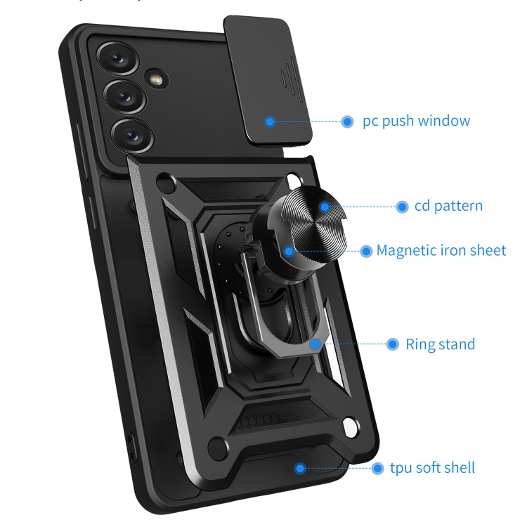 For Samsung Galaxy A14 5G Sliding Camera Cover Design TPU+PC Phone Case(Black) - free shipping - PMC TechLife - Order now!