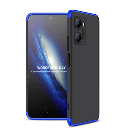 For Realme C33 GKK Three Stage Splicing Full Coverage PC Phone Case(Black Blue) - Realme Cases by GKK | Online Shopping South Africa | PMC Jewellery