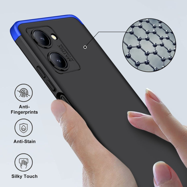 For Realme C33 GKK Three Stage Splicing Full Coverage PC Phone Case(Black Blue) - Realme Cases by GKK | Online Shopping South Africa | PMC Jewellery