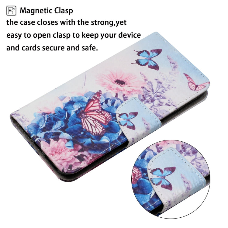 For Xiaomi Redmi A1 Colored Drawing Pattern Leather Phone Case(Purple Butterfly) - Xiaomi Cases by PMC Jewellery | Online Shopping South Africa | PMC Jewellery