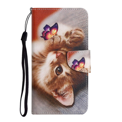 For Xiaomi Redmi A1 Colored Drawing Pattern Leather Phone Case(Butterfly Cat) - Xiaomi Cases by PMC Jewellery | Online Shopping South Africa | PMC Jewellery