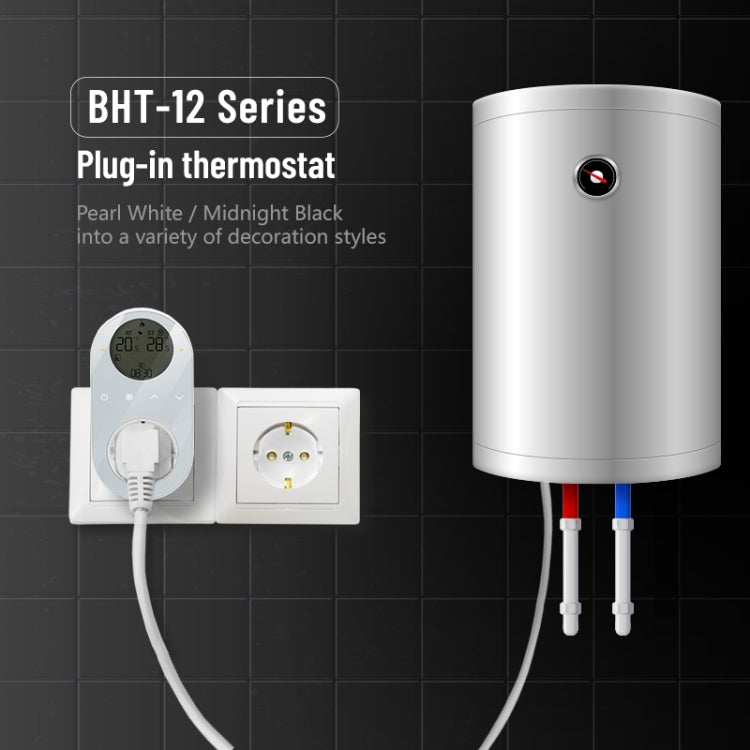 BHT12-C Plug-in LCD Thermostat Without WiFi, EU Plug(Blue) - free shipping - PMC TechLife - Order now!