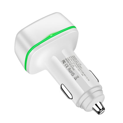 ACC-178 30W Dual USB+USB-C/Type-C Fast Charge Car Charger(White) - Car Charger by PMC Jewellery | Online Shopping South Africa | PMC Jewellery