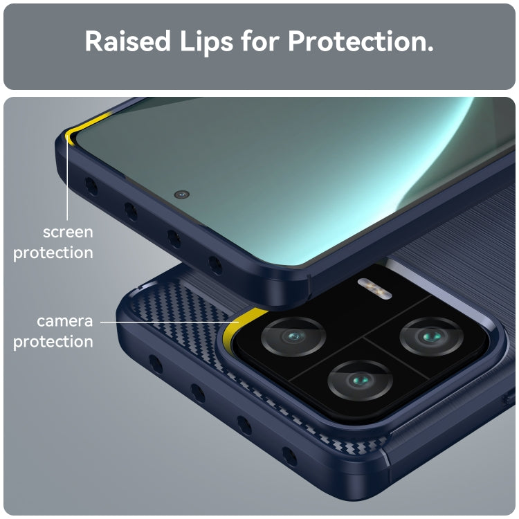 For Xiaomi 13 Pro Brushed Texture Carbon Fiber TPU Phone Case(Blue) - free shipping - PMC TechLife - Order now!