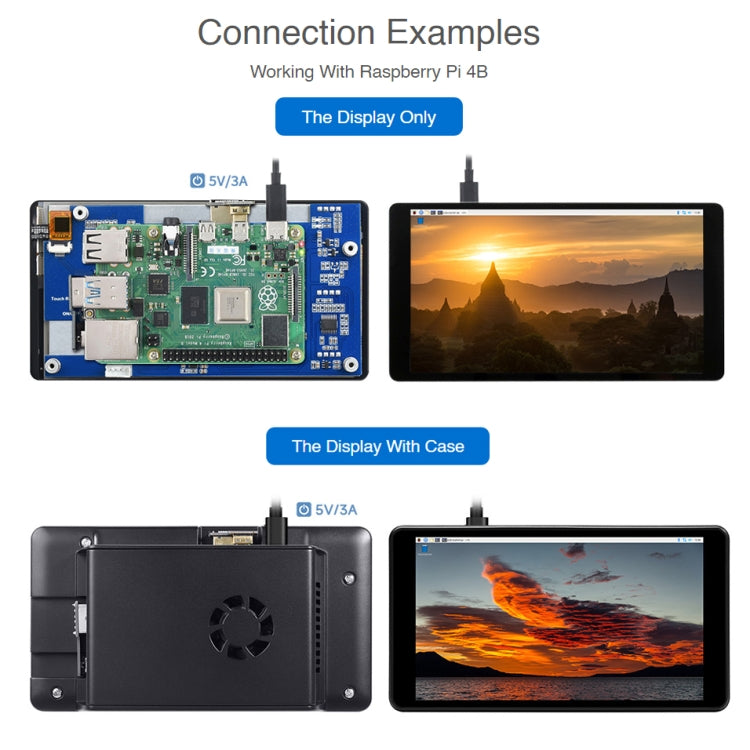 Waveshare Raspberry Pi 5.5 inch 2K Capacitive Touch LCD Display(Black) - free shipping - PMC TechLife - Order now!