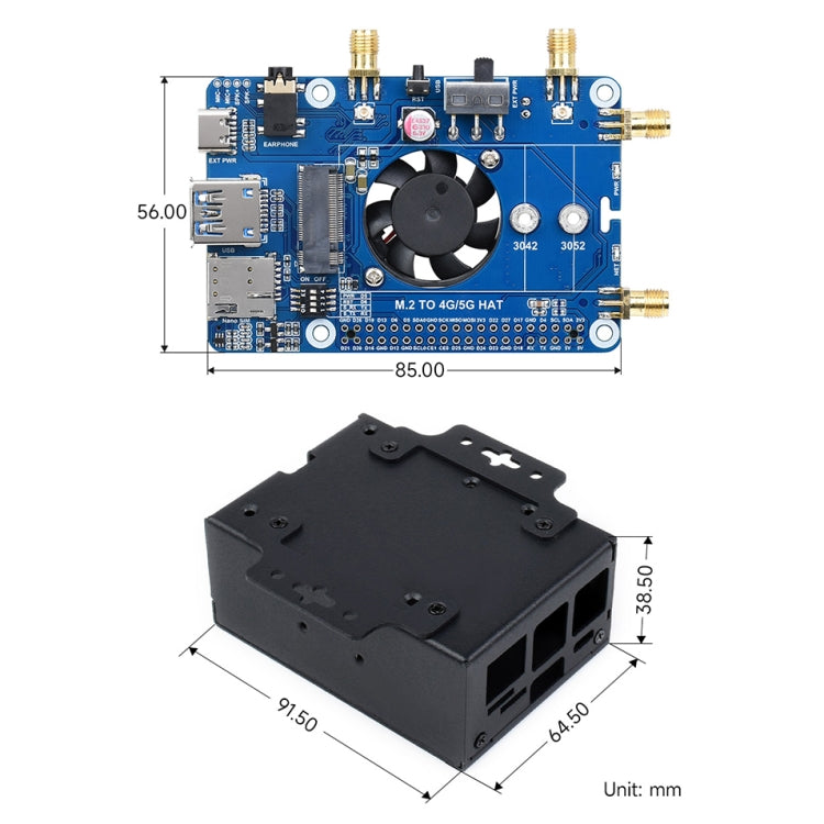 Waveshare SIM8262E-M2/SIM8202G-M2 5G HAT Multi-band For Raspberry Pi - free shipping - PMC TechLife - Order now!