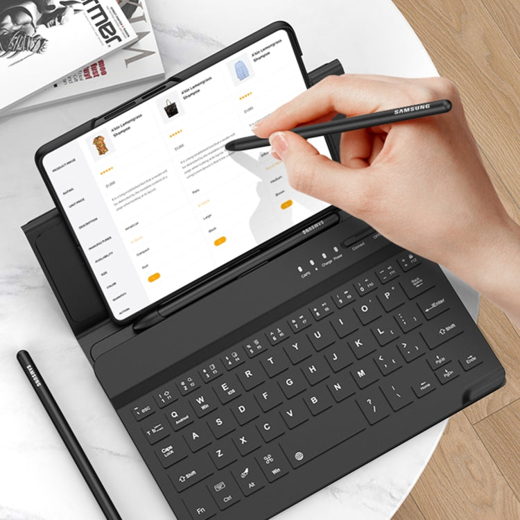 For Samsung Galaxy Z Fold3 5G / Fold4 5G / Mate X2 / Mate XS 2 GKK Magnetic Folding Bluetooth Keyboard Leather Case(Black) - Samsung Keyboard by GKK | Online Shopping South Africa | PMC Jewellery