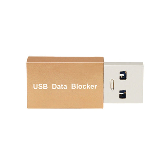 GEM02 USB Data Blocker Charging Connector(Gold) - Converter & Adapter by PMC Jewellery | Online Shopping South Africa | PMC Jewellery