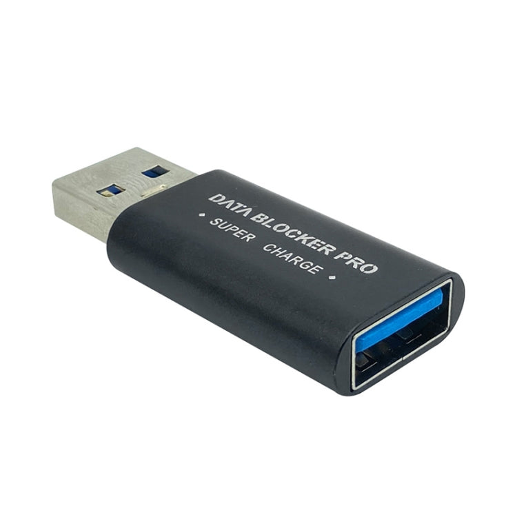 GE06 USB Data Blocker Fast Charging Connector(Black) - Converter & Adapter by PMC TechLife | Online Shopping South Africa | PMC TechLife