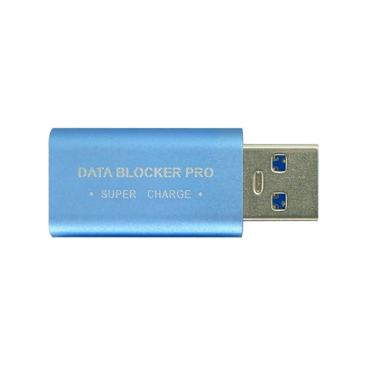 GE06 USB Data Blocker Fast Charging Connector(Blue) - Converter & Adapter by PMC TechLife | Online Shopping South Africa | PMC TechLife