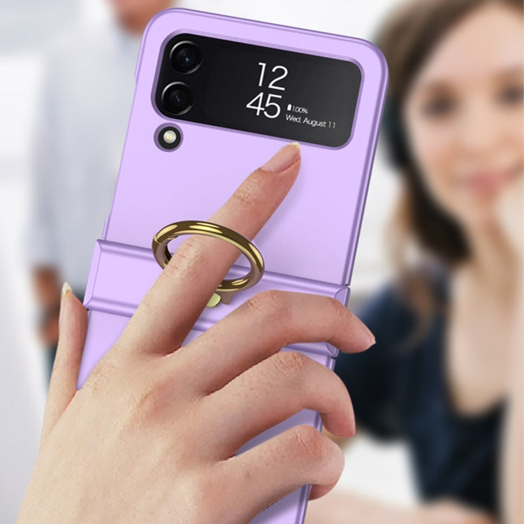 For Samsung Galaxy Z Flip4 GKK Ultrathin Hinge Full Coverage Phone Case with Ring Holder(Black) - free shipping - PMC TechLife - Order now!