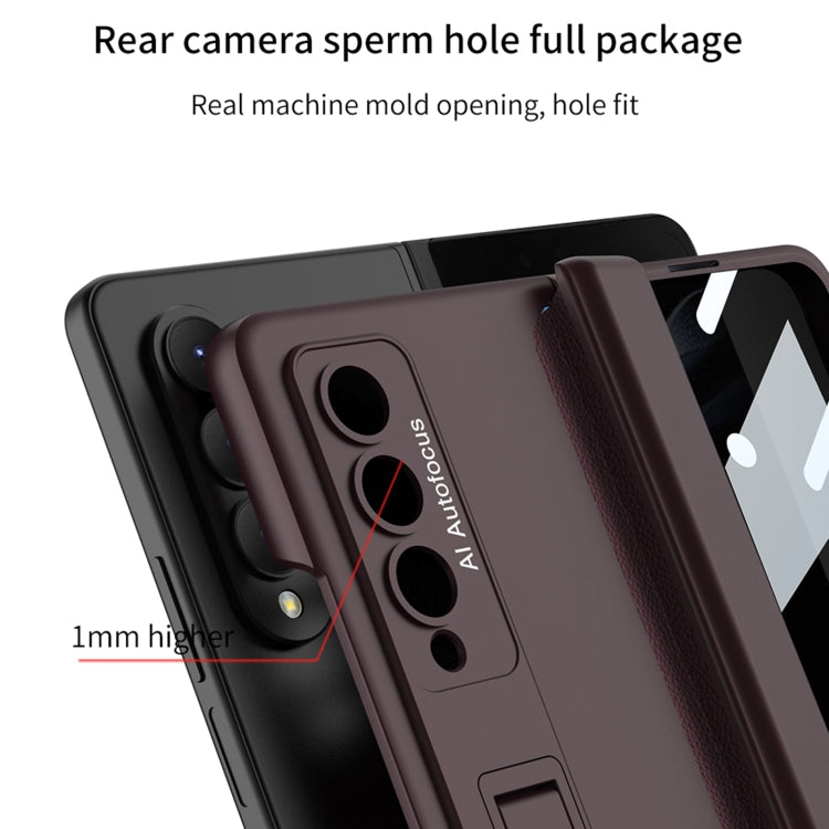 For Samsung Galaxy Z Fold4 GKK Magnetic Fold Full Coverage Anti Peep Phone Case(Wine Red) - Galaxy Z Fold4 5G Cases by GKK | Online Shopping South Africa | PMC Jewellery