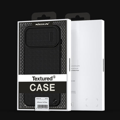 For iPhone 14 Plus NILLKIN Texture MagSafe Camshield PC + TPU Phone Case(Black) - iPhone 14 Plus Cases by NILLKIN | Online Shopping South Africa | PMC Jewellery