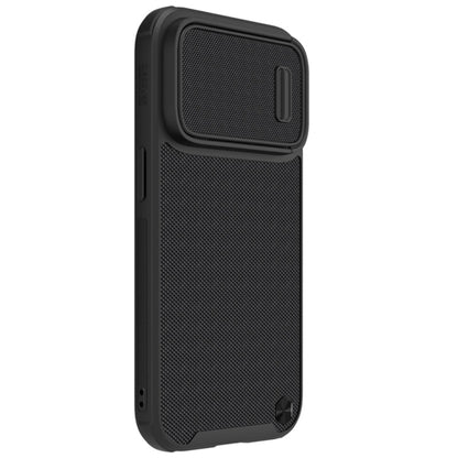 For iPhone 14 Pro Max NILLKIN Texture MagSafe Camshield PC + TPU Phone Case(Black) - iPhone 14 Pro Max Cases by NILLKIN | Online Shopping South Africa | PMC Jewellery | Buy Now Pay Later Mobicred