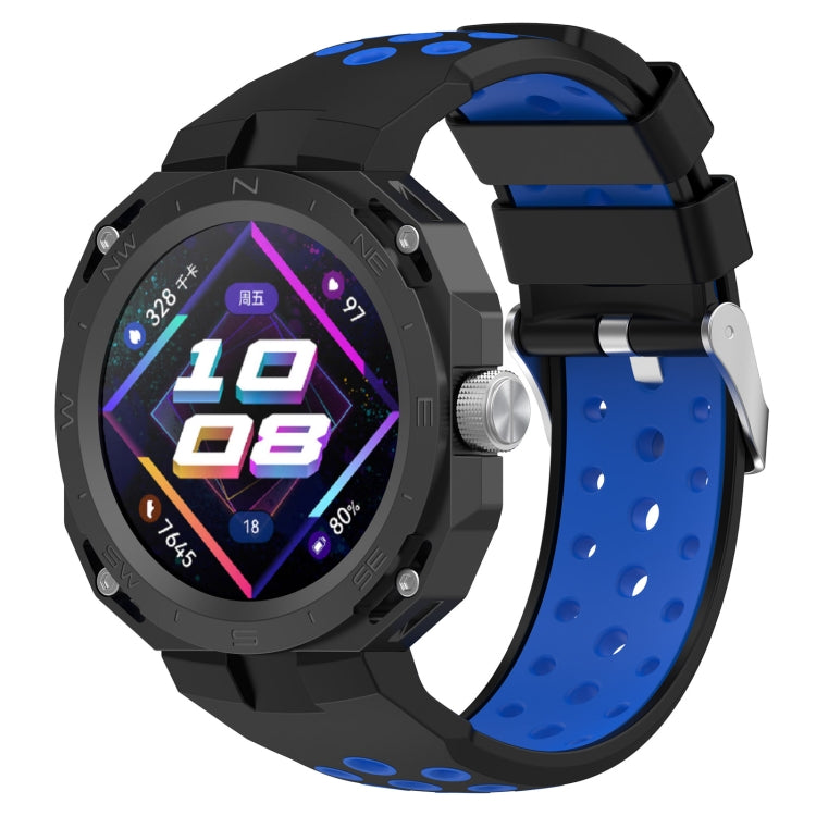 For Huawei Watch GT Cyber Two-color Silicone Watch Band (Black Blue) -  by PMC TechLife | Online Shopping South Africa | PMC TechLife