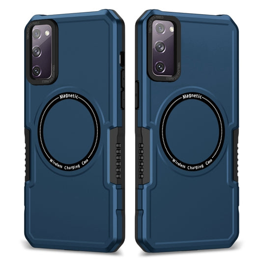 For Samsung Galaxy S20 FE MagSafe Shockproof Armor Phone Case(Dark Blue) - Galaxy S20 FE Cases by PMC Jewellery | Online Shopping South Africa | PMC Jewellery