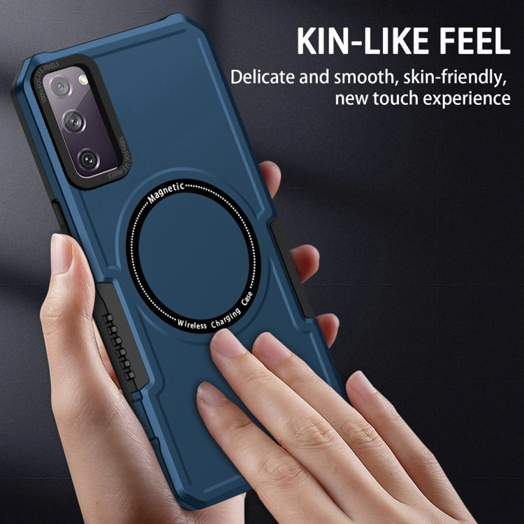 For Samsung Galaxy S20 FE MagSafe Shockproof Armor Phone Case(Dark Blue) - Galaxy S20 FE Cases by PMC TechLife | Online Shopping South Africa | PMC TechLife