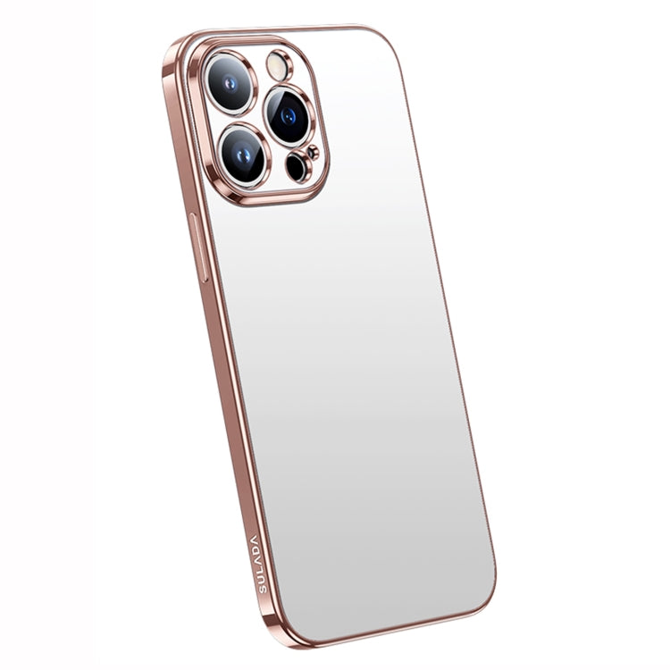 For iPhone 14 Pro SULADA Electroplating Frosted All-inclusive TPU Phone Case(Pink) - iPhone 14 Pro Cases by SULADA | Online Shopping South Africa | PMC TechLife