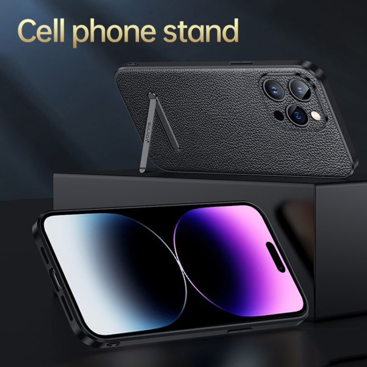 For iPhone 14 Pro Max SULADA Famous Artisan Series Litchi Leather PC + TPU Phone Case(Orange) - iPhone 14 Pro Max Cases by SULADA | Online Shopping South Africa | PMC TechLife