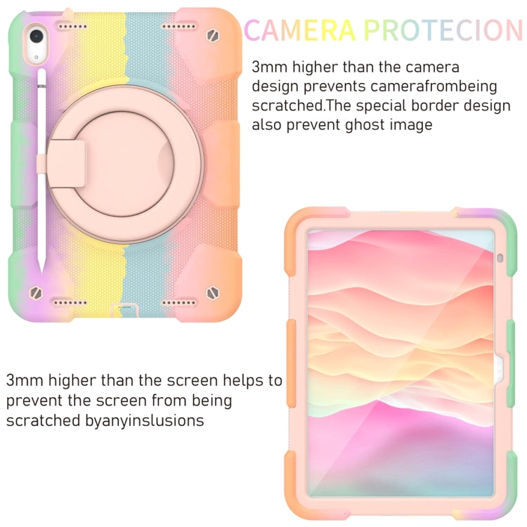 For iPad 2025 / 2022 360 Rotation PC+Silicone Tablet Case(Colorful Rose Gold) - free shipping - PMC TechLife - Order now!