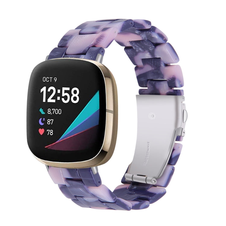 For Fitbit Versa 3 / Sense Universal Resin Watch Band(Dark Black Pink) - free shipping - PMC TechLife - Order now!