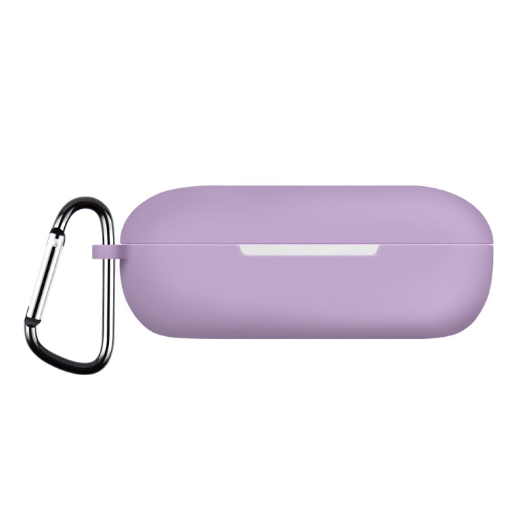 For Huawei FreeBuds SE Pure Color Bluetooth Earphone Silicone Case with Hook(Purple) - Huawei Earphone Case by PMC TechLife | Online Shopping South Africa | PMC TechLife | Buy Now Pay Later Mobicred