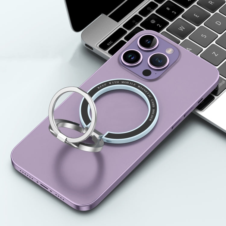 Car Magnetic Dual Axis Ring Phone Holder(Frosted Sky Blue) - Ring Holder by PMC TechLife | Online Shopping South Africa | PMC TechLife