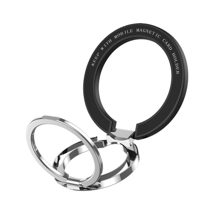 Car Magnetic Dual Axis Ring Phone Holder(Bright Black) - Ring Holder by PMC Jewellery | Online Shopping South Africa | PMC Jewellery