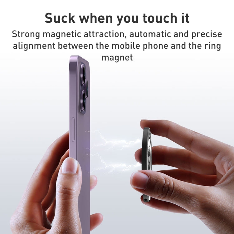 Car Magnetic Dual Axis Ring Phone Holder(Frosted White) - Ring Holder by PMC TechLife | Online Shopping South Africa | PMC TechLife