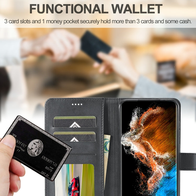 For Samsung Galaxy S23 5G LC.IMEEKE Calf Texture Horizontal Flip Leather Phone Case(Grey) - free shipping - PMC TechLife - Order now!