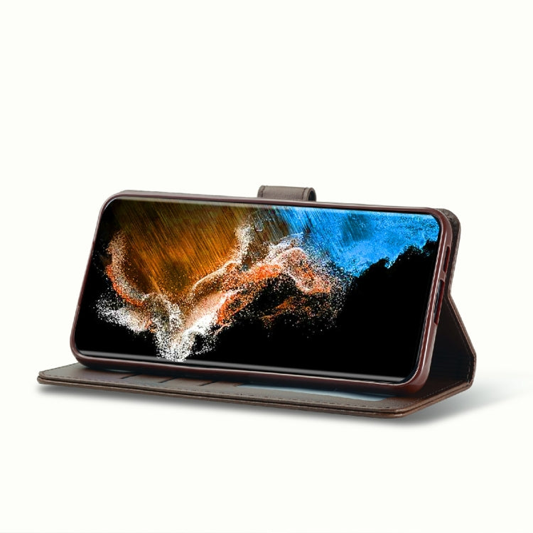 For Samsung Galaxy S23+ 5G LC.IMEEKE Calf Texture Horizontal Flip Leather Phone Case(Coffee) - free shipping - PMC TechLife - Order now!