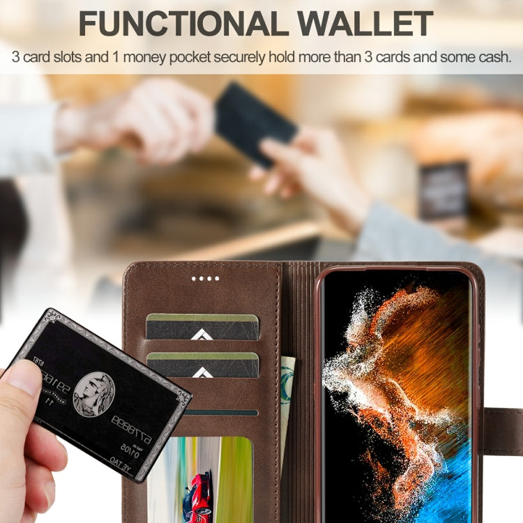 For Samsung Galaxy S23+ 5G LC.IMEEKE Calf Texture Horizontal Flip Leather Phone Case(Coffee) - free shipping - PMC TechLife - Order now!
