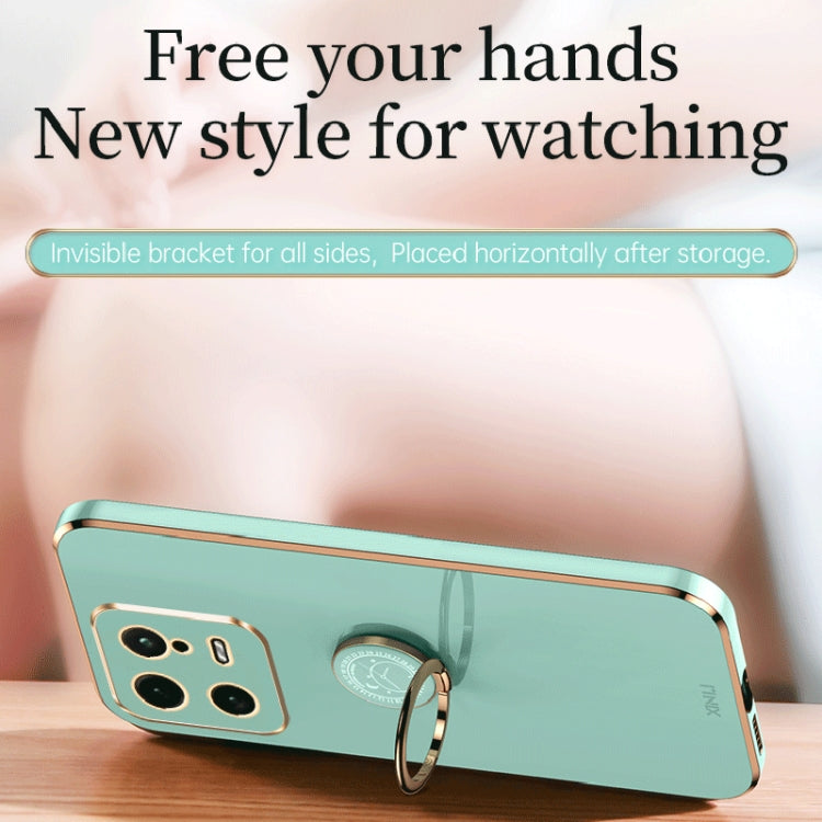 For Xiaomi 13 XINLI Straight Edge 6D Electroplate TPU Phone Case with Ring Holder(Pink) - free shipping - PMC TechLife - Order now!